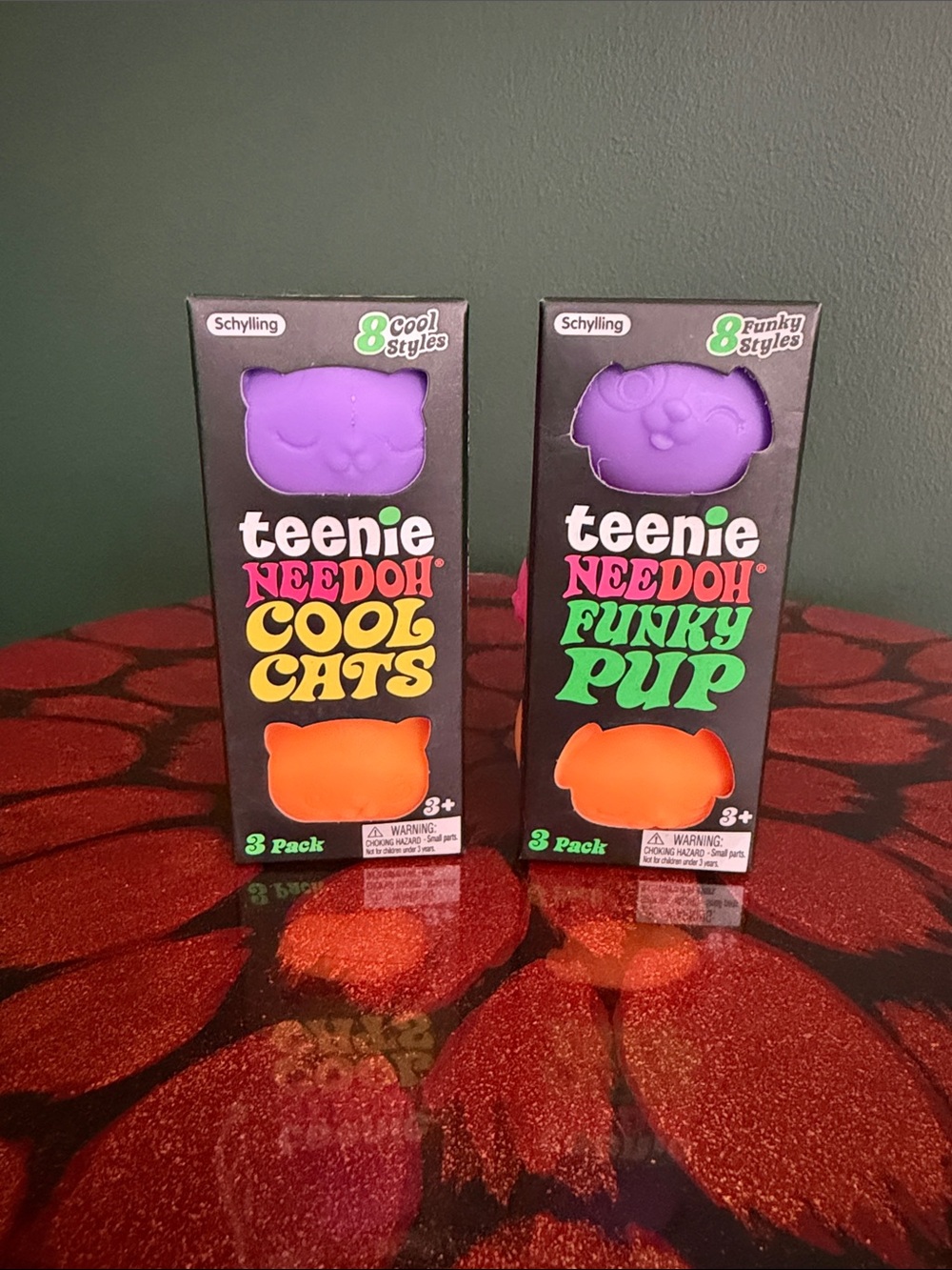 Needoh Teenie Cool Cats & Teenie Funky Pup 3-Pack